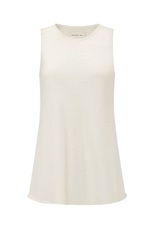 SWAYING 25 Early Autumn Seamless Long Wool Vest SW-SW25PF1T12C1-BAI White
